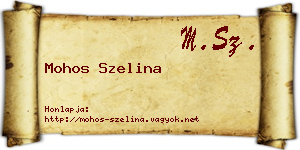 Mohos Szelina névjegykártya
